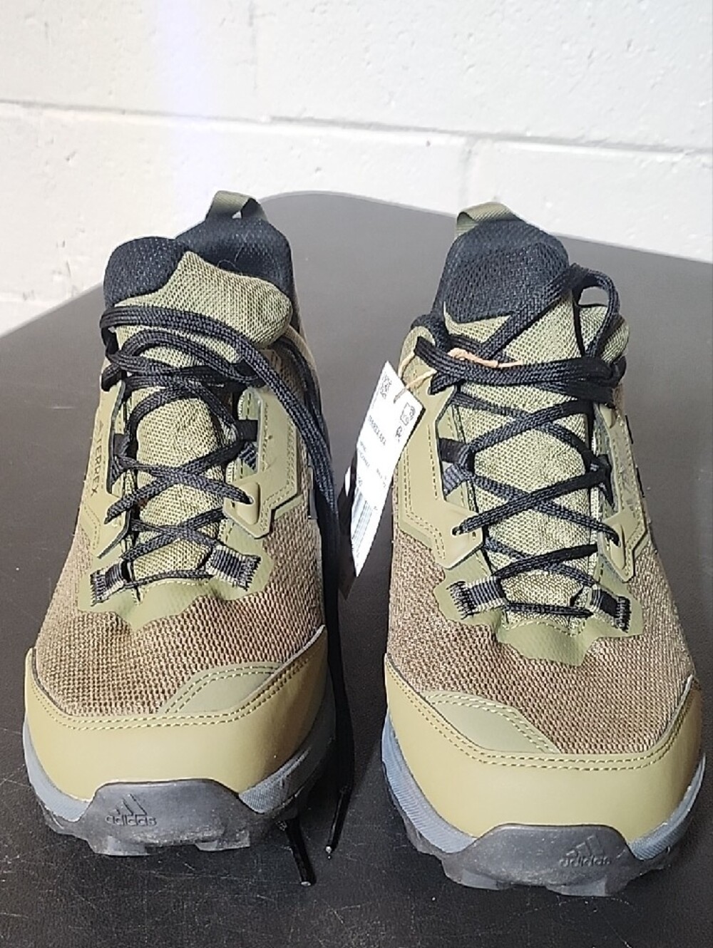 adidas Olive Green and Black Trail Sneakers - Picture 3 of 8